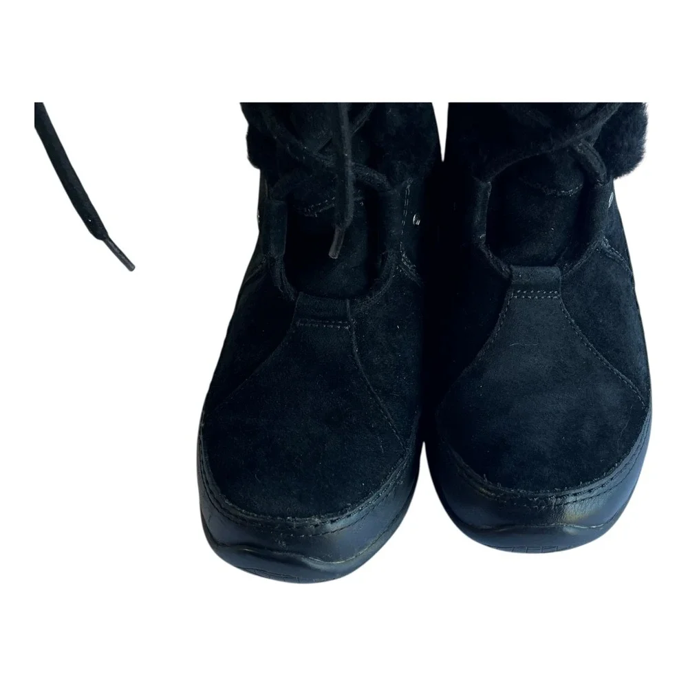 The North Face W Abby III Black Suede Fur Lined Winter Boots Women's 7.5